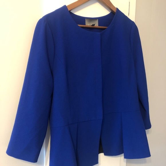 Tinley Road Peplum Collarless Blazer - Picture 3 of 6